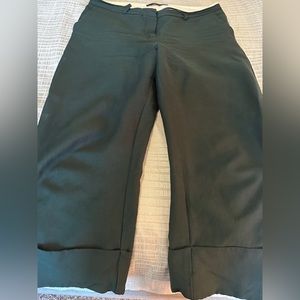 Zara Wide Leg Trouser Cuffed Capris Size L
